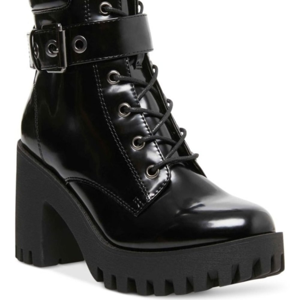 Madden Girl Coco Lace-up Lug Sole Booties - Sizes: 9M & 10M available